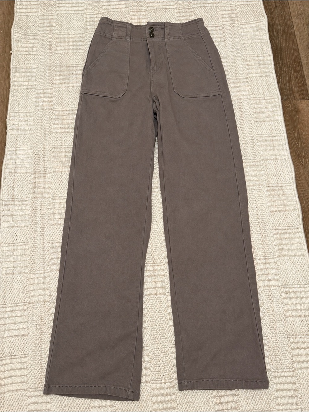 Women's Straight-Leg Utility Pants — Gray